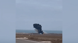 WATCH: Azerbaijan Airlines Plane Crashes Near Airport