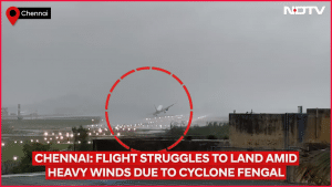 Viral Video Shows Plane Struggling To Land Amid Strong Winds