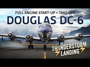 Douglas DC-6 Thunderstorm Landing