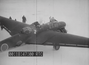 Vintage Footage of Japanese G3M Nell Bombers in Winter Action