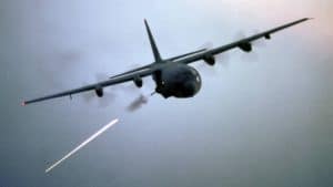 AC-130 Gunship Firing All Its Cannons