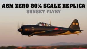 A6M ZERO 80% SCALE REPLICA DOES SUNSET FLYBY @ 4K
