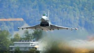 Best Sounding Eurofighter Typhoon Display in the Swiss Alps