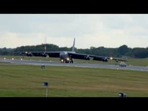52H Stratofortress destroys 18 Runway Lights after Flying