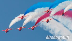 RAF Red Arrows Beautiful Evening Performance!