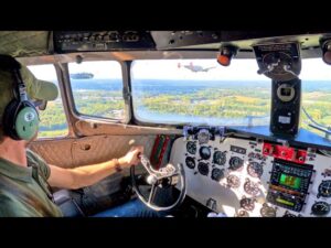 Douglas C-47 Formation Flying | Startup, Takeoff, Landing