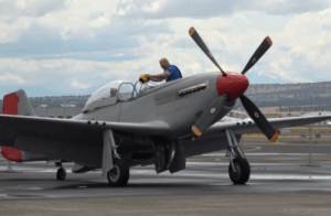 Watch This P-51 Mustang WWII Fighter Take Flight at Airshow of the Cascades in Oregon