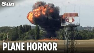 Fireball Erupts After Small Plane Crashes at Southend Airport