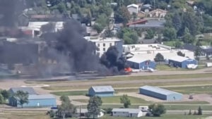 Small Plane Crash in Montana Sparks Massive Fire — All Aboard Escape Serious Injury