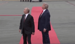 Watch the Remarkable Moment a B-2 Flyover Took Place with Trump and Putin on the Tarmac