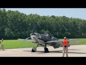 Fully restored Messerschmitt BF 109G-4 starts up
