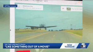 National Guard Plane Crash in Oklahoma City Caught on Dashcam National Guard Plane Crash in Oklahoma City Caught on Dashcam