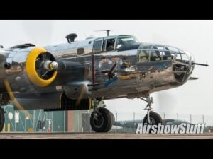 B-25 Mitchell “Yankee Warrior” Bomber Startup and Takeoff