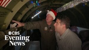 Restored WW2 Plane Gets Turned Into A Christmas Sleigh