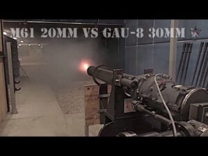 M61 20mm VS GAU-8 30mm Gatling cannon test fire