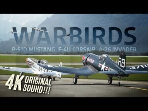 P-51 MUSTANG + F4U CORSAIR (100% ORIGINAL SOUND) A-26 FORMATION
