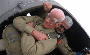 Watch 97-Year-Old WWII Hero Jumps From Plane Again Over Omaha Beach on D-Day 75th