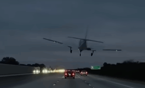 Watch Woman Miraculously Survives After Beechcraft Aircraft Comes Down on Moving Vehicle