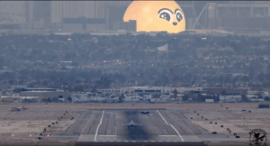 Vegas Sphere Looks At Fighter Jets Landing