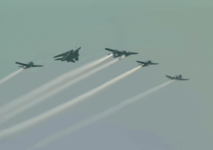 Watch Stunning Multi-Generation Fighter Formation Featuring WWII Icons and an F-14