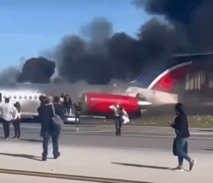 Watch Incoming Flight Slams Into Structures During Crash Landing at Miami Airport