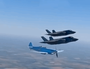 Watch: Iconic Spitfire Leads Commemorative Flypast With F-35 Escort
