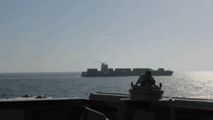 USS Spruance Fires Deck Gun in Rare Modern Naval Engagement