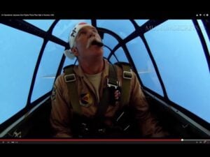 An Operational Japanese Zero Fighter Plane Flies High in Houston